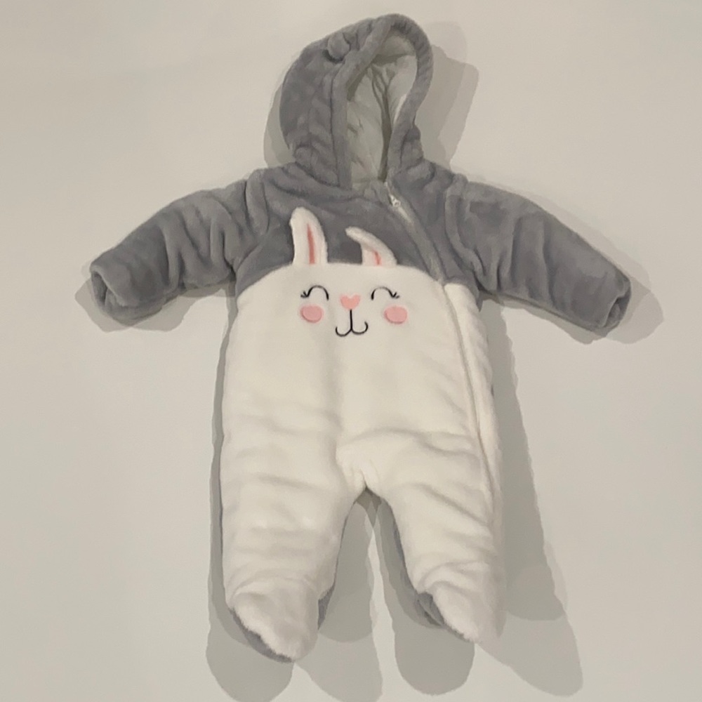 Wonder Nation Baby Girl Bear Ear Fleece Size 3-6 M
